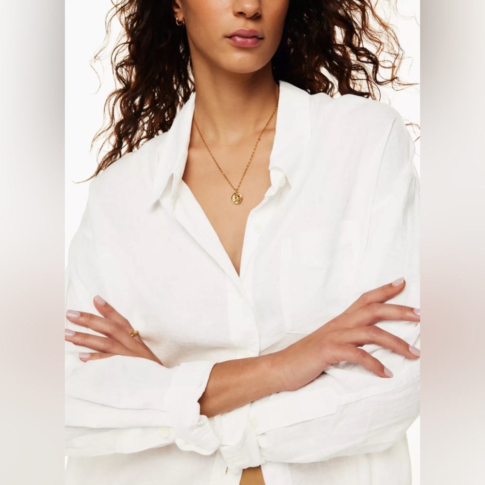 Aritzia Wilfred Free Relaxed Linen Shirt